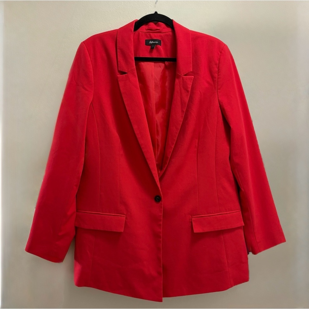 Reitmans Red Blazer Women’s Tailored Career Work Jacket Women’s 14 - Picture 2 of 16